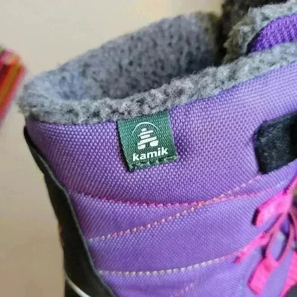Kamik Jace Snow Boot - Girls' SZ 7 Waterproofed Protection Purple Color - Picture 4 of 14